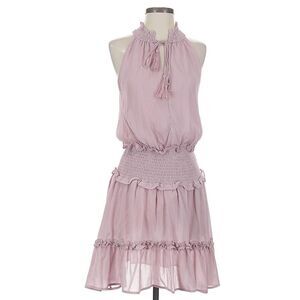 In the beginning Los Angeles pink chiffon tiered dress size Small